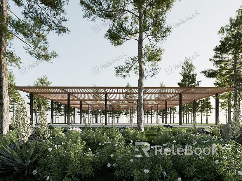 Modern gallery landscape gallery landscape canopy landscape framework landscape structure landscape pavilion model