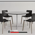 Modern Table and Chair Combination Negotiation Table and Chair Combination Casual Table and Chair 3d model