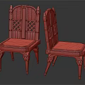 Two Stylish Leisure Chairs With Yellow Red Accent And Lattice Back Design Decorative Yellow Legs