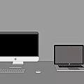 Modern Computer All-in-One Laptop 3d model
