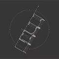 Metal Frame Light Tower Structure With Lattice Top And Slender Pole