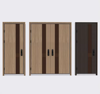 Modern security door security door swing door single door 3d model
