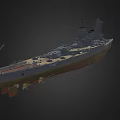 Warship Dreadnought Class Destroyer Battleship Cruise Ship Frigate Ship Carrier Low Face Number Low Model Simple Model Game Movie Class Realistic 3d model
