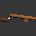 Classic Premium Cigars In Crossed Arrangement With Wooden Mouthpiece And Smooth Texture