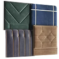 Luxury Diamond Tufted Velvet Double Bed Headboards In Green Blue Gray Brown With Chevron Design