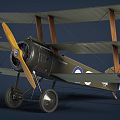 Modern fighter triplane 3d model