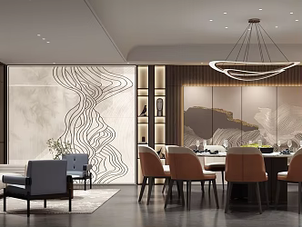 New Chinese Room Restaurant Box 3d model