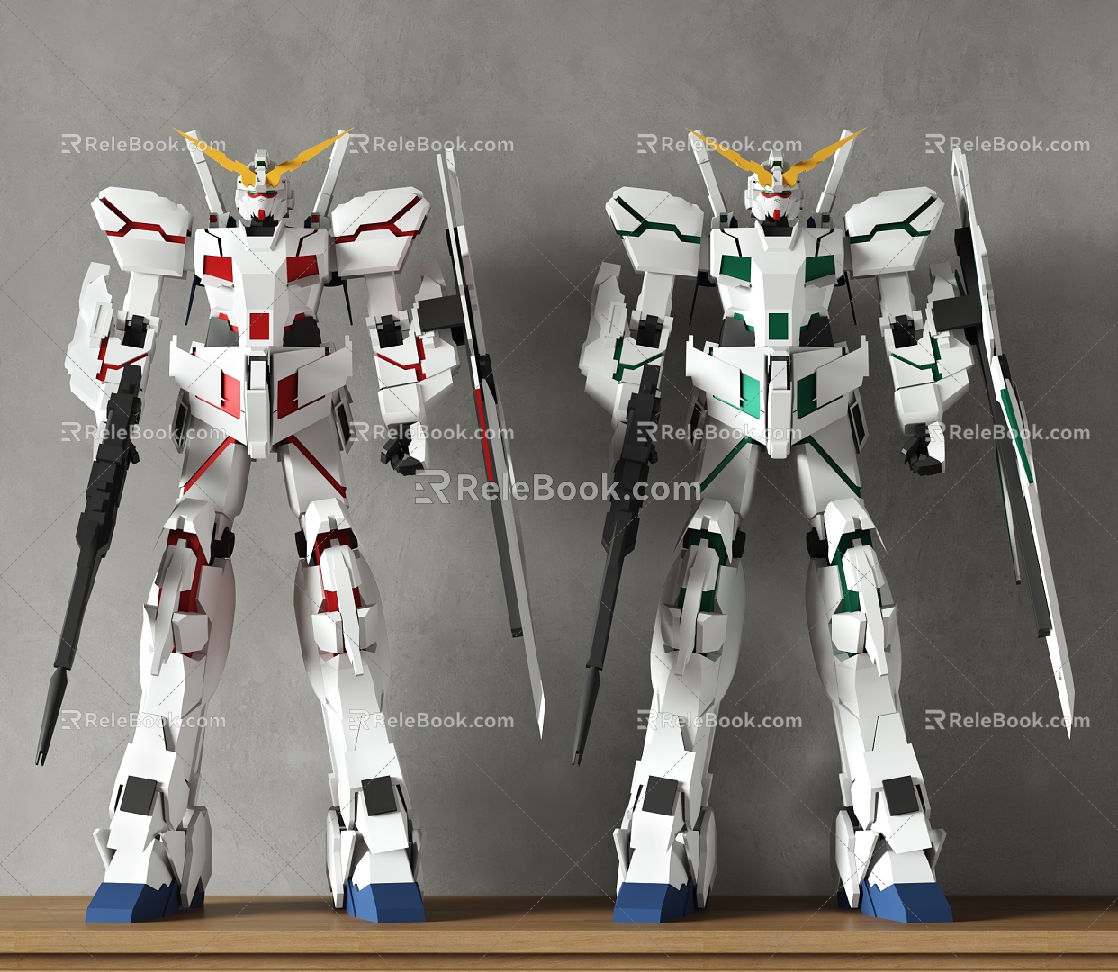 Unicorn Gundam Model Hand-made 3d model