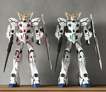 Unicorn Gundam Model Hand-made 3d model