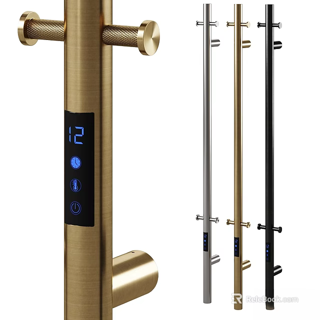 Gold Column Liquid Soap Dispenser With Digital Display Number 12 And Other Color Options 3d model 