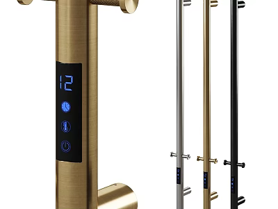 Gold Column Liquid Soap Dispenser With Digital Display Number 12 And Other Color Options 3d model