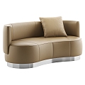 Minotti modern double leather sofa 3d model