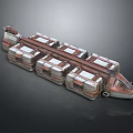 Advanced Futuristic Interstellar Spacecraft With Connected Modules And Cosmic Travel Features