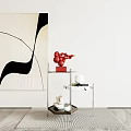 Modern Side Several Side Several Corner Several Marble Side Several Book Ornaments Sculpture Art Floor Painting 3d model