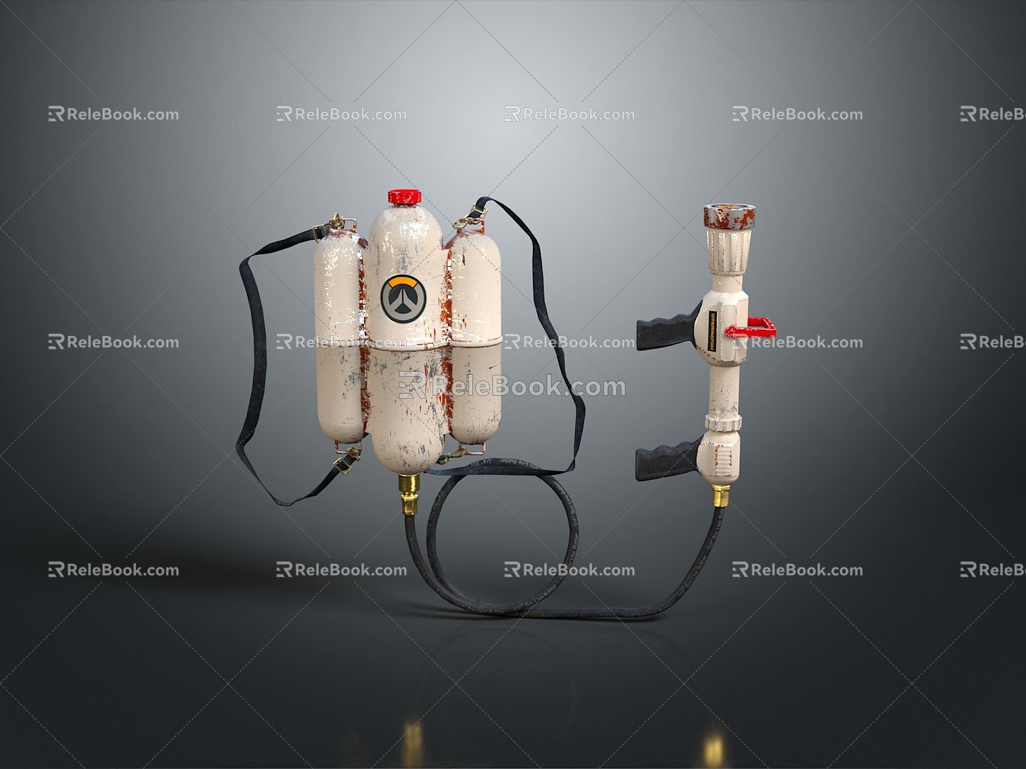 Flame Thrower Flame Gun Homemade Weapon Flamethrower Flame Gun Modern Weapon Hot Weapon Hot Weapon 3d model