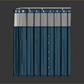 Foldable Blue And White Striped Room Divider As Practical Household Decorative Item