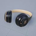 High Quality Over Ear Headphones with Black Beige Design and Gold Z Logo