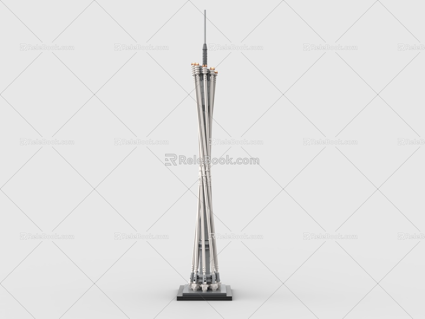 LEGO toy building blocks Guangzhou TV Tower small waist 3d model