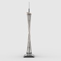 LEGO toy building blocks Guangzhou TV Tower small waist 3d model