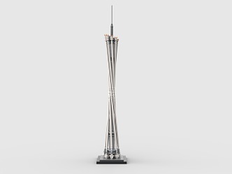 LEGO toy building blocks Guangzhou TV Tower small waist 3d model