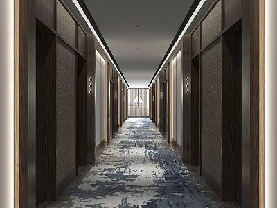 Modern Away Hotel Away 3d model