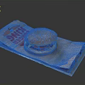 Burger King Hamburger With Sesame Seed Bun Fresh Lettuce And Tomato On Wrapper
