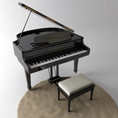 Modern Piano 3d model Modern Piano 3d model