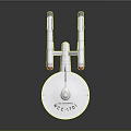 USS Enterprise NCC-1701 Spaceship Model With Saucer Section And Twin Red Engines For Space Exploration