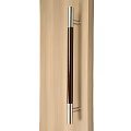 Modern Wooden Bedside Table With Stylish Metal And Wood Drawer Handle Design