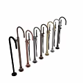 Various Modern Faucet Styles Featuring Different Colors Curved Necks And Flexible Hoses