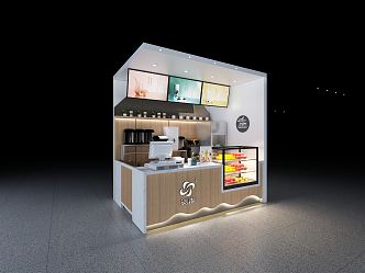 Modern Milk Tea Shop 3d model