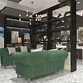 Modern Bridal Shop Interior With Hanging Wedding Dresses Displayed Gown And Decorative Wall