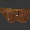 Rusty Red Heavy Armored Wheeled Military Vehicle With Durable Exterior Design