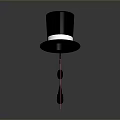 Vintage Black Lifestyle Accessories With Top Hat Bow Tie Mustache And Pipe