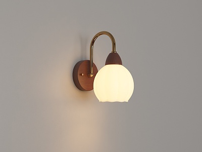 French retro wall lamp 3d model