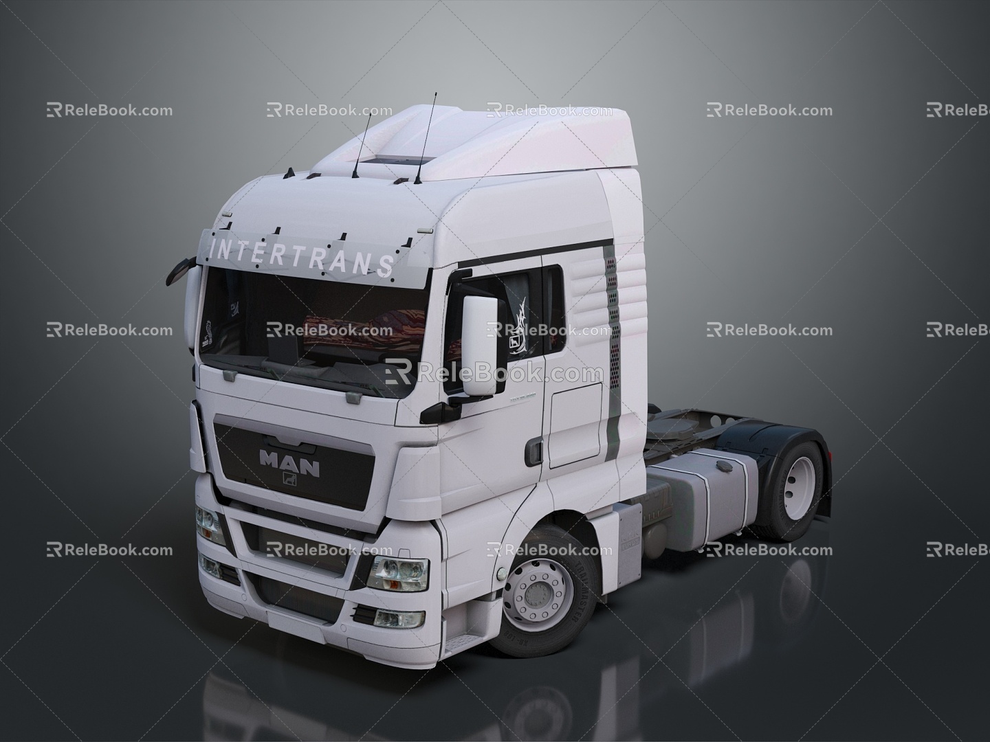 Modern Truck Big Truck Big Transporter Big Transporter 3d model