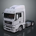 White MAN Cargo Truck With INTERTRANS Sign 3d model
