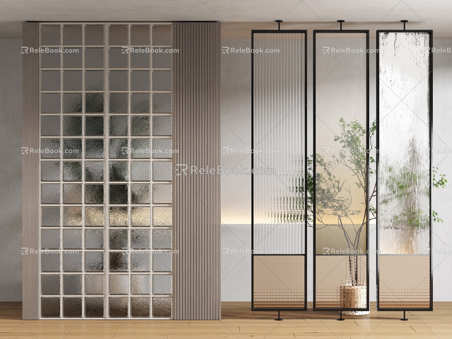 Modern partition partition screen 3d model