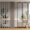 Modern partition partition screen 3d model