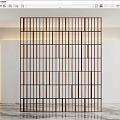 Modern Partition Metal Hollow Partition Metal Screen 3d model
