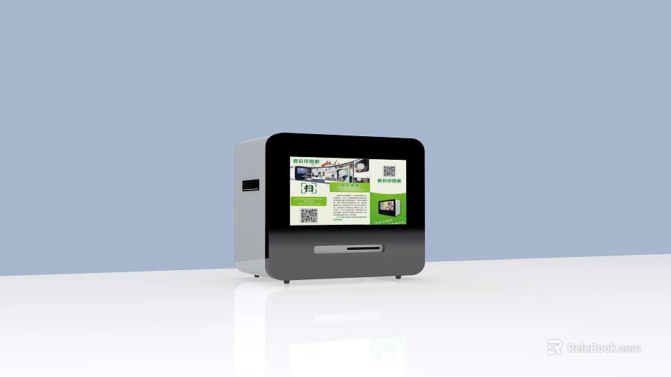Modern Entertainment Device With Digital Display Screen Interactive Interface And QR Code Function 3d model 