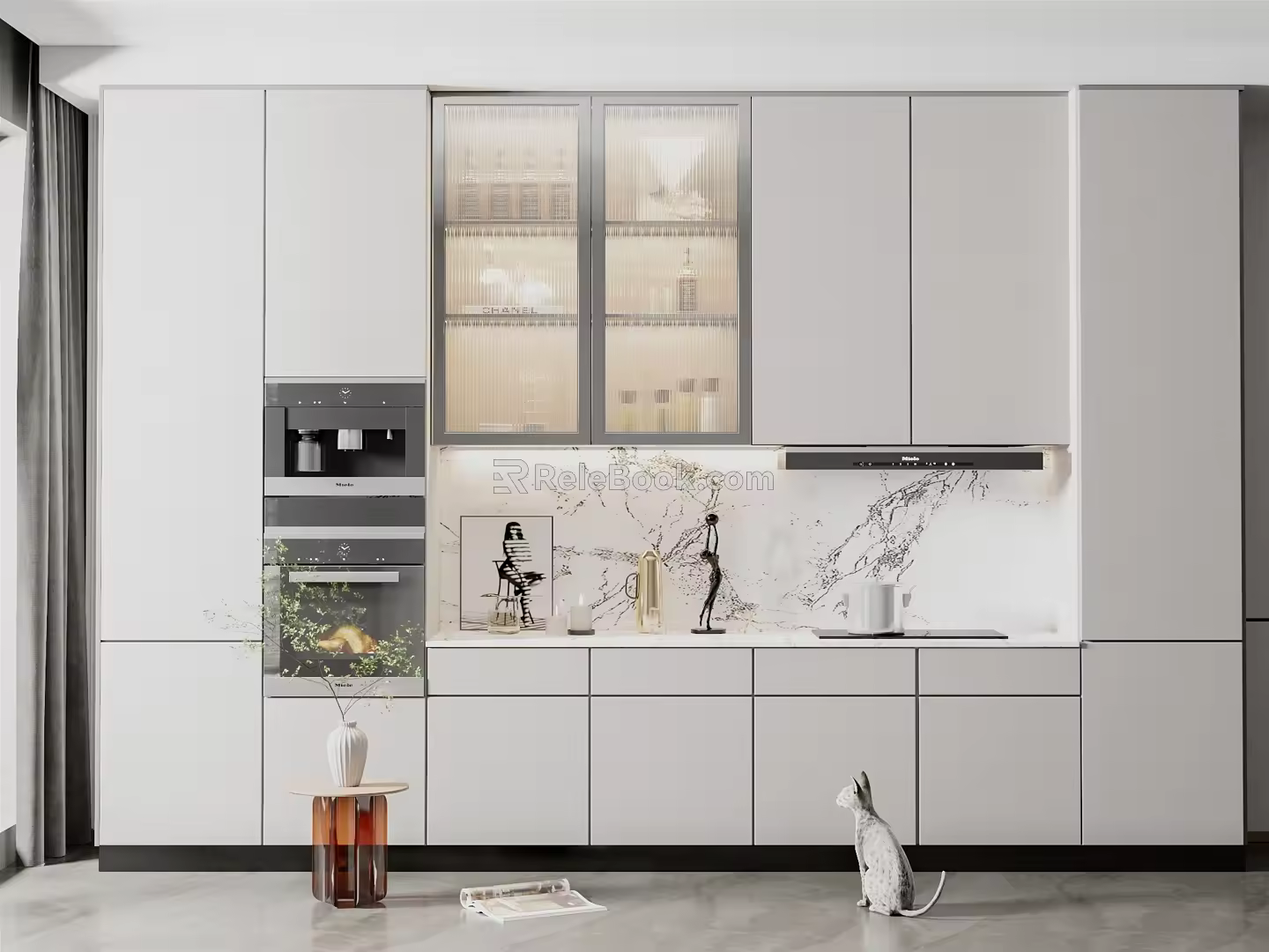 modern cabinet open cabinet 3d model