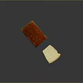 Freshly Baked Sliced Bread With Golden Crust And Soft White Interior 3d model