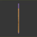 Long Strip Daily Living Item With Orange Body White Stripes And Purple Ends