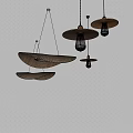 Modern Pendant Lights With Wooden Shades Brass Accents And Unique Shapes