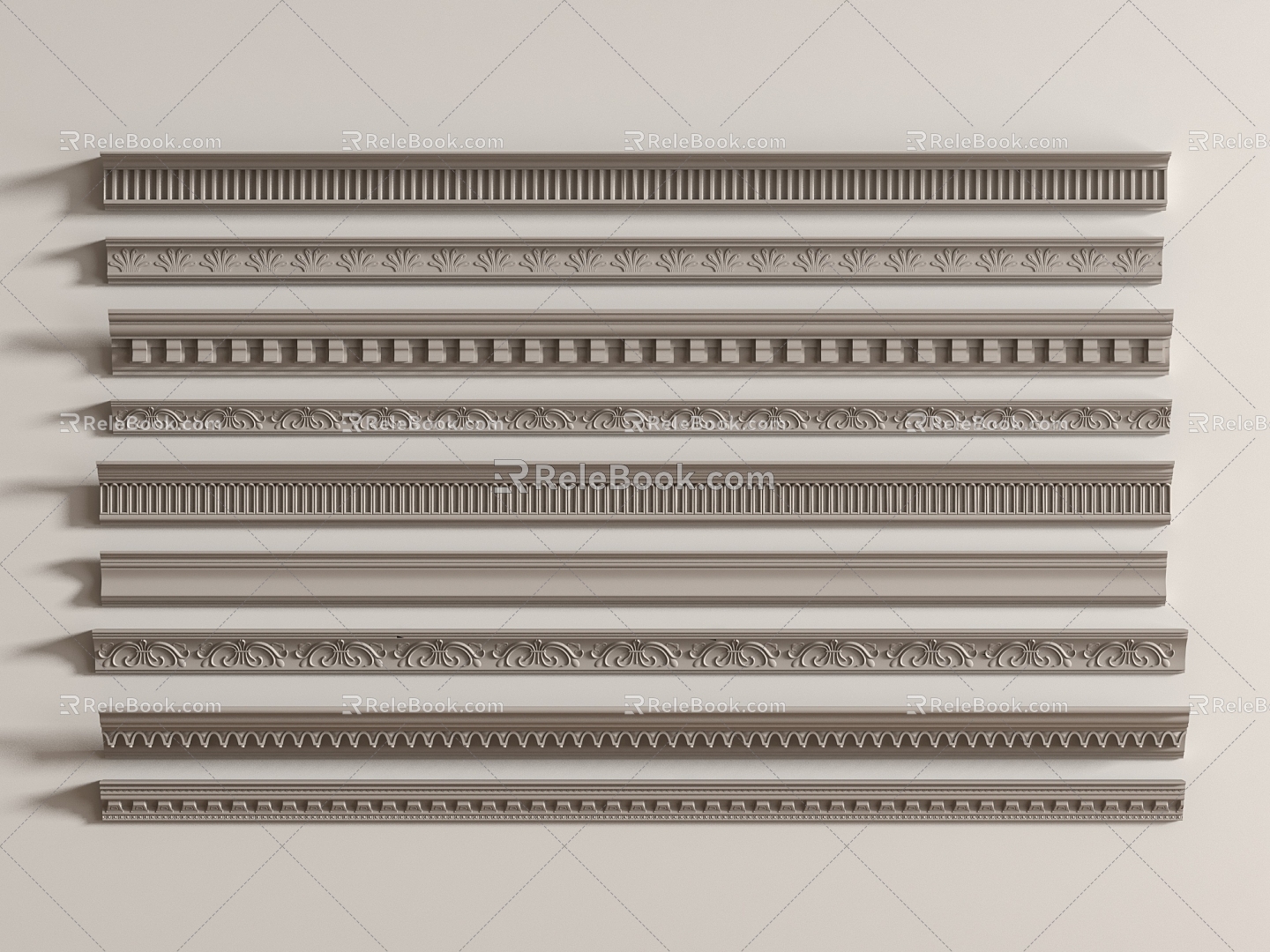 French plaster line 3d model