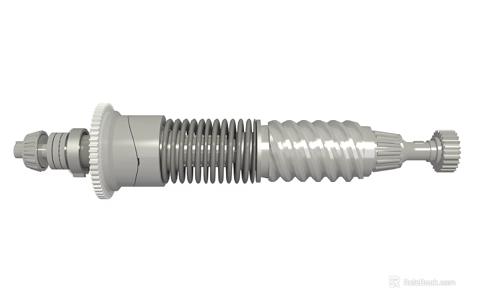Automotive CV Joint Drive Shaft with Metal Construction and Spiral Dust Boot 3d model 