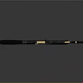 Gold and Black Tactical Assault Rifle With Detailed Design And Metallic Finish