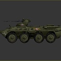 BTR80A Light Tank Light Armored Modern Tank 3d model