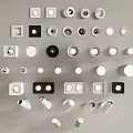 Modern Various Designs And Types Of Downlights And Spotlights For Home Lighting